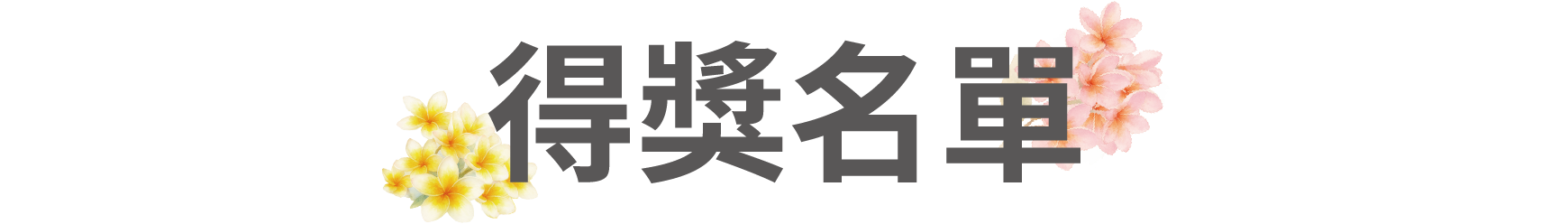 得獎名單